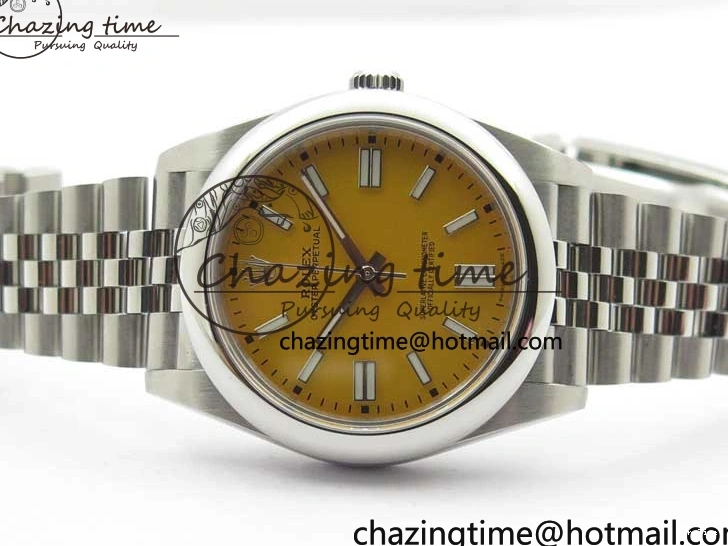 MiroTime 0429 BestValue Oyster Perpetual 41mm 124300 BP Maker Best Edition Yellow Dial on SS Jubilee Bracelet A 2642